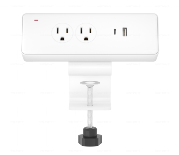 2 outlet USB clamp on power strip