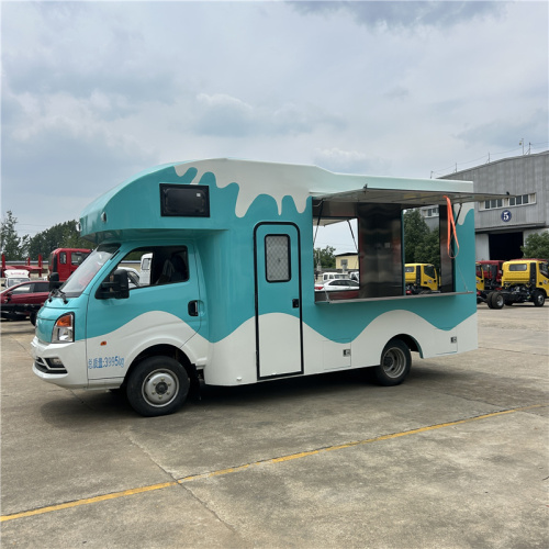 Caminhão de comida de pizza móvel com motor a gás