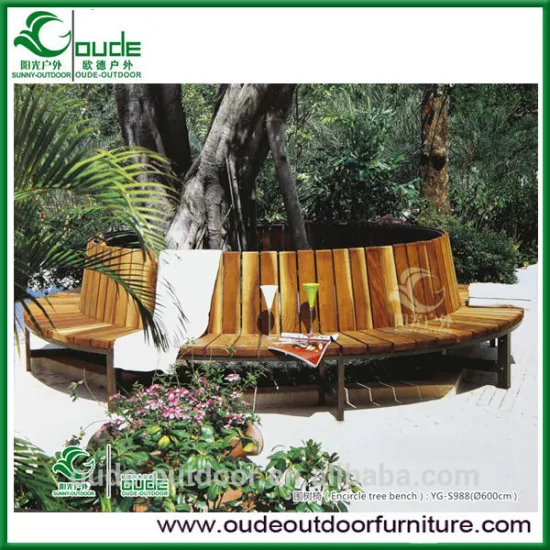 Factory direct supply wood round encircle tree bench