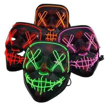 El Mask Light Up DJ 및 Cosplay Party LED 마스크