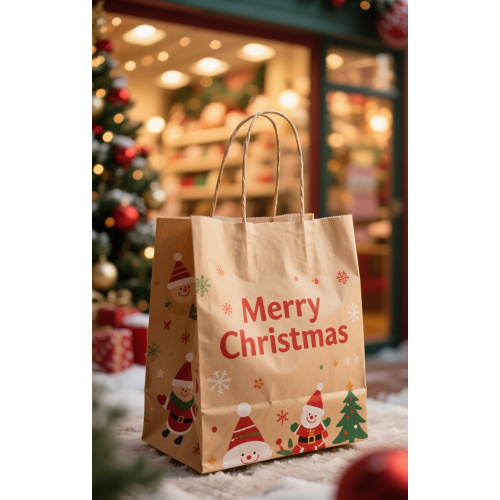 Paper christmas handbag for gift