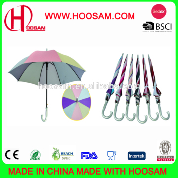 Mixture color anti-uv double 8ribs straight umbrella