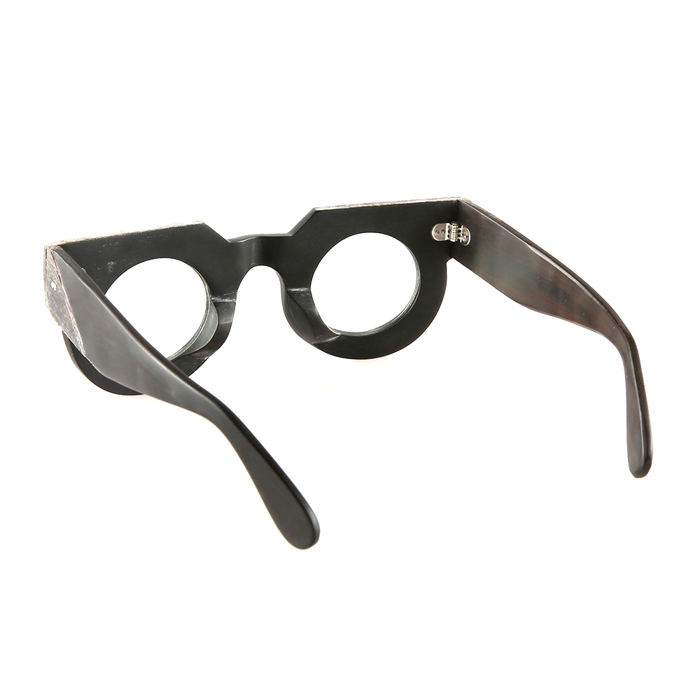 Frosted Matte Black Buffalo Horn Eyeglasses Frame