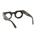 Frosted Matte Black Buffalo Horn Eyeglasses Frame