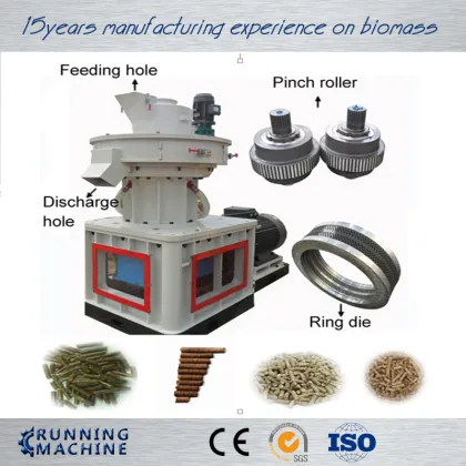 Wood biomass pellet making machine
