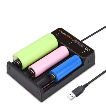 Portable Type-C Lithium Ion Battery Charger for 18650, 20700, 21700, 26650, and NiMH Batteries
