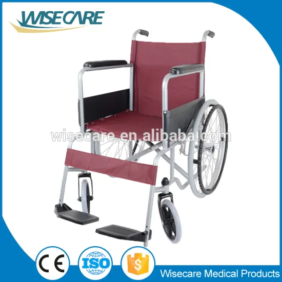 Foshan Cheapest Folding Steel Maunal Wheel Chair for Sale Hospital Equipment