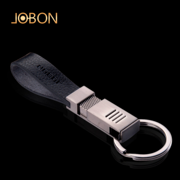 Custom Logo Luxury Keychains in Zinc Alloy and Leather: Wholesale Bulk Options with Gift Box
