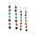 8MM / 6MM Piedra de los granos 7 Chakra Earring Healing