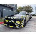 DIY Digital Printing Yellow Camo Vehicle Wrap Film