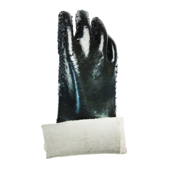 Schwarzer Handschuh Einzelne eingetauchte PVC-Handschuh