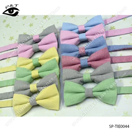 12x7CM Macaron Color Cotton Bow Tie Women assorted color bow tie