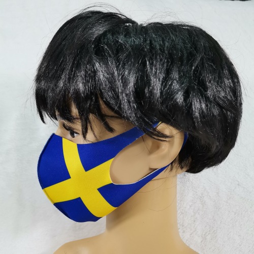 Personlig flaggmask Sweden Flag Spandex Face Guard