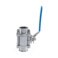 Manual sanitario Vacuum válvula de bola de 3 piezas