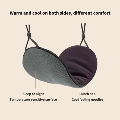 Korean-Style Ice Silk Sleeping Eye Mask: Dual-Use, Warm & Cool, Travel-Friendly, Light-Blocking & Breathable