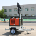 9 m portable light tower with lifting mast