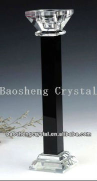 single head Crystal Black Candle Holder for Churchs & Weddings (BS-CH006)