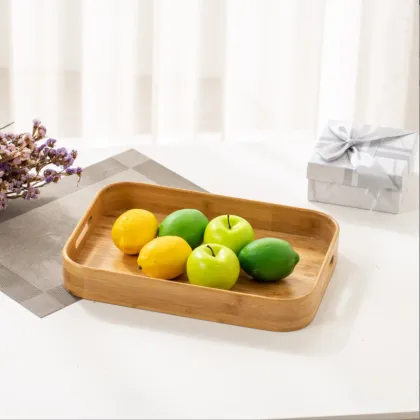 Bamboo Fruit Tray for Living Room Snacks