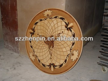 hardwood rosette medallion parquet marquetry