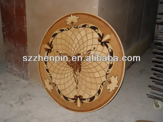hardwood rosette medallion parquet marquetry