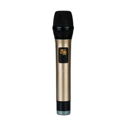 RIY-0213 Golden Panel Half-Metal Handheld UHF Wireless Microphone
