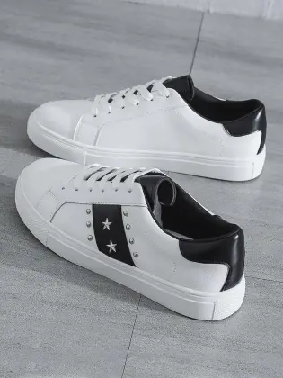 2021 side pu with five-pointed star women shoes