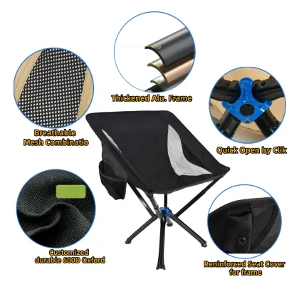 Best L-Size Outdoor Furniture: Lightweight, Portable, Quick Open Cliq Chair - Perfect for Camping and Beach Chairs