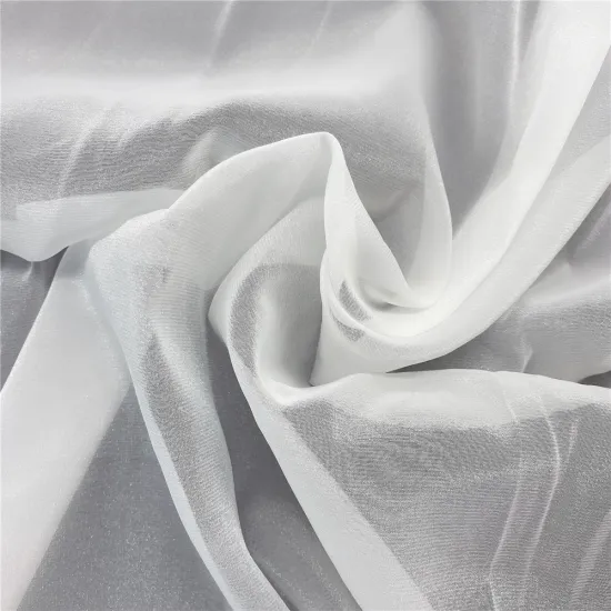 100% Polyester White Organza Fabric for Decoration