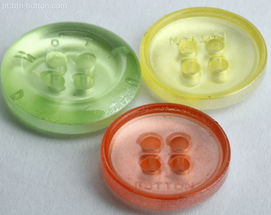 Botões de resina de polímero orgânico
