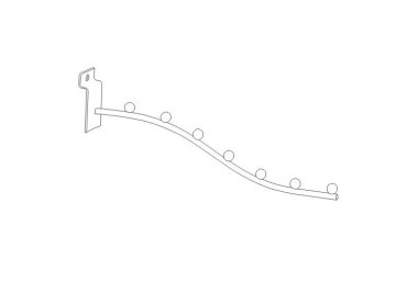 7 Ball Metal Coat Steel Wire Stalwall, Net Store Hanging Retail Display Hooks 31160