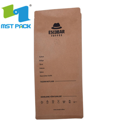 Flat bottom food packag ziplock bag with zipper