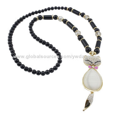 Fast Delivery Thousands Styles New Fox-shaped Beaded Necklace with CrystalNew