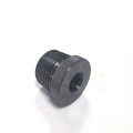 1/2-28 to 3/4-16 Threaded Adapter Black Knurled Steel