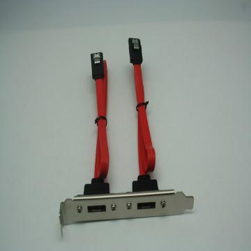 External SATA 2Port PCI Bracket Cable