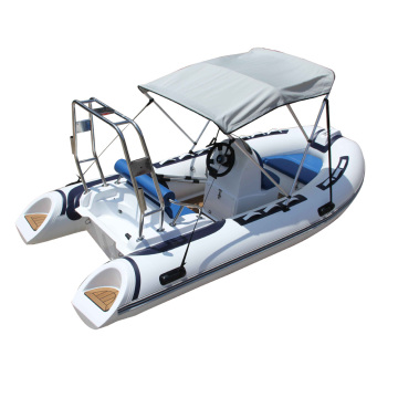 Direct Factory 3.9m Inflatable Rib Boat with Fiberglass Hull and Sunshade