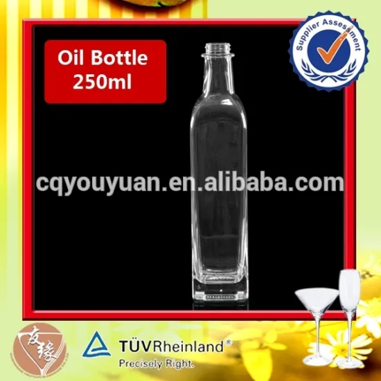250ml empty high white glass small bottles for olive oil