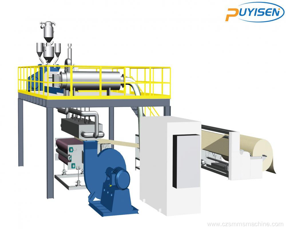 PP meltblown non-woven fabric single M production line