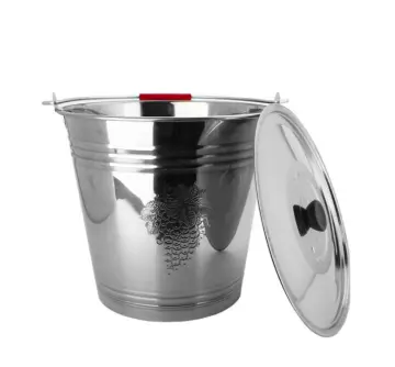 410 Stainless Steel Soup Bucket with Handle