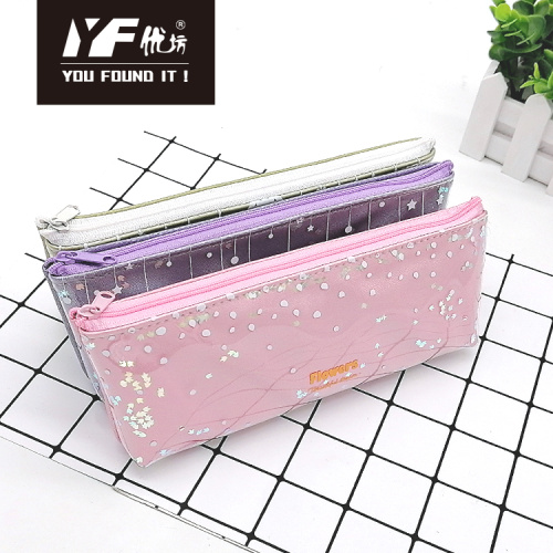 Custom girlhood lovely solid color PVC pencil case