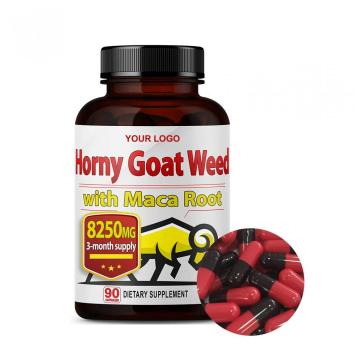 Private Label Men Herbal Supplements Horny Goat Weed Capsules Libido Booster Enhance Performance