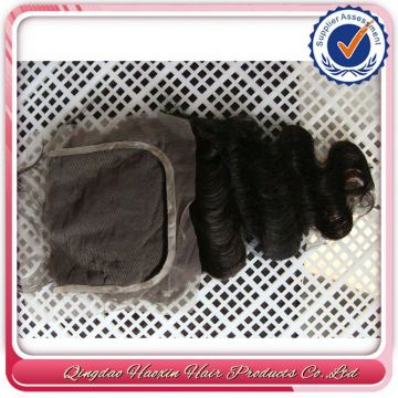 Loose Wave Indian Remy Hair Lace Closure 100% Human Hair Closure