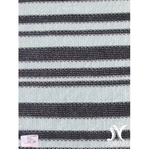 Poliéster Rayon Stripe Sweater Nottiting Cardigns Fabric