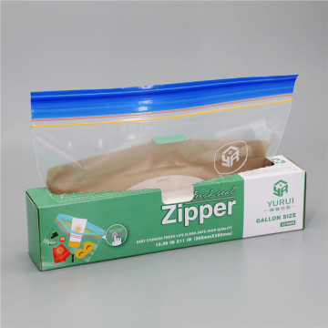 China LDPE Colored Food Storage Slider Bags with Color Box
