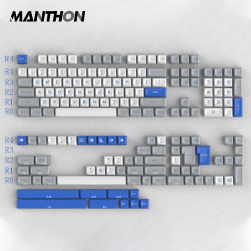 Daye GMK Grey White Blue ISO UK SA Profile KeyCaps (173 tasti)