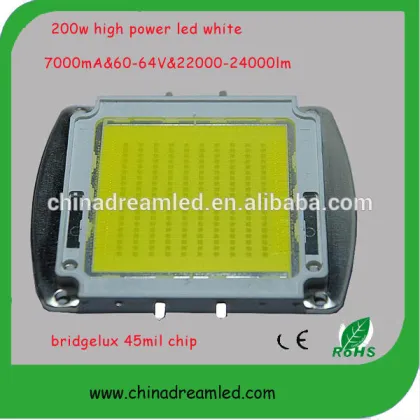 High lumens 200W 22000-26000lm Epileds/Bridgelux chip led integrated cob light source
