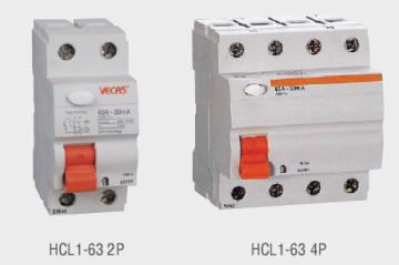 25 Amp / 40a / 63a Residual Current Circuit Breaker , Earth Leakage Circuit Breakers For Generator