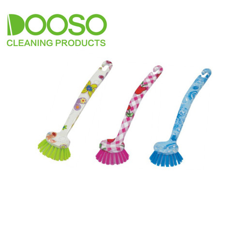 Flower Printed Kitchen Pot Cleaning Brush DS-206Y