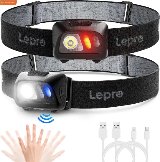 Lepro RH800 LED Headlamp with 6 Modes and Motion Sensor