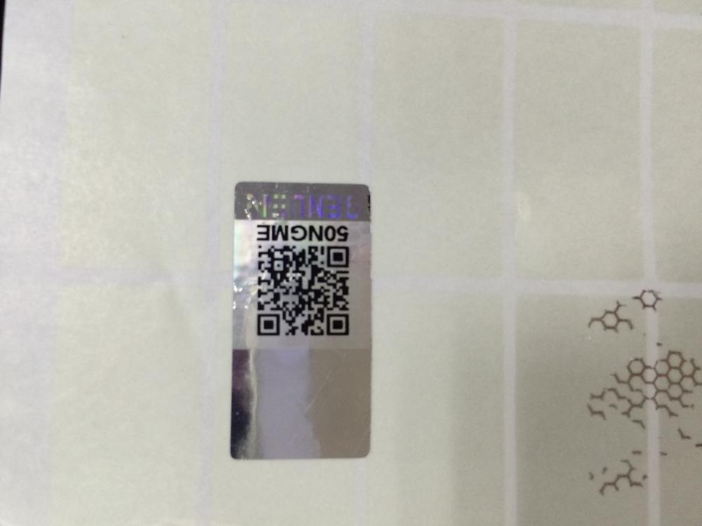 3D QR Code Hologram Sticker Label