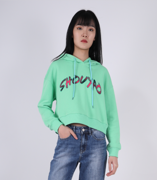 LADIES CROPPED HOODIE